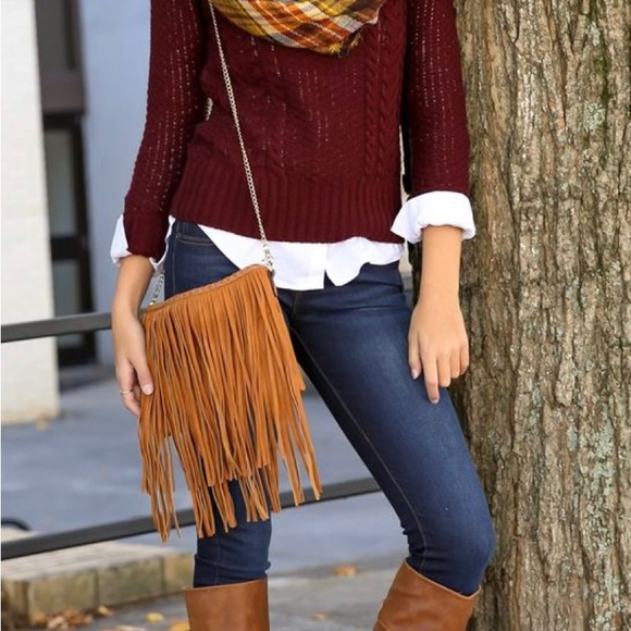 V-neck sweater/ burgundy/ medium / junior / Arizona sweater / unisex - Picture 3 of 8